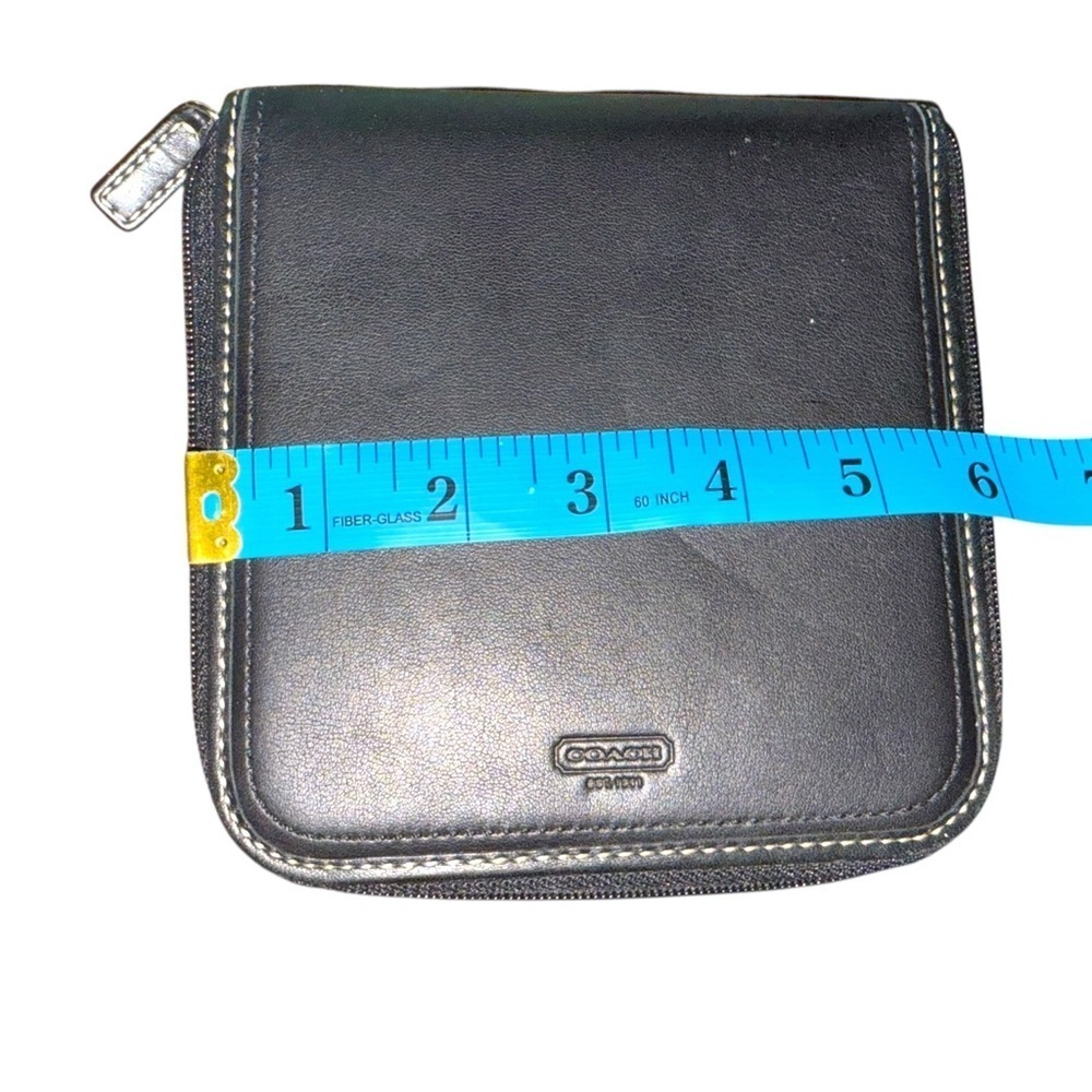 Vintage ▶️ COACH ◀️ Black Leather Travel CD Case - Picture 8 of 8